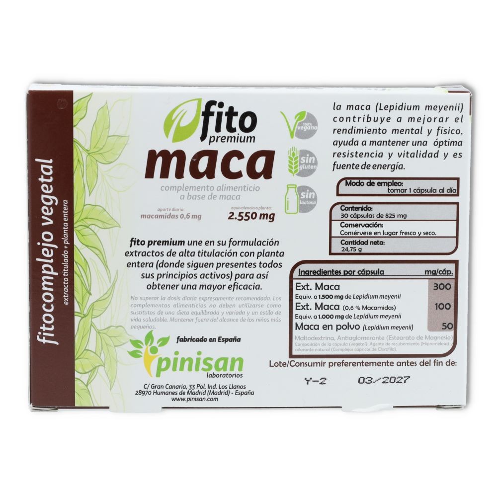 Fito Premium maca 30 cápsulas Pinisan