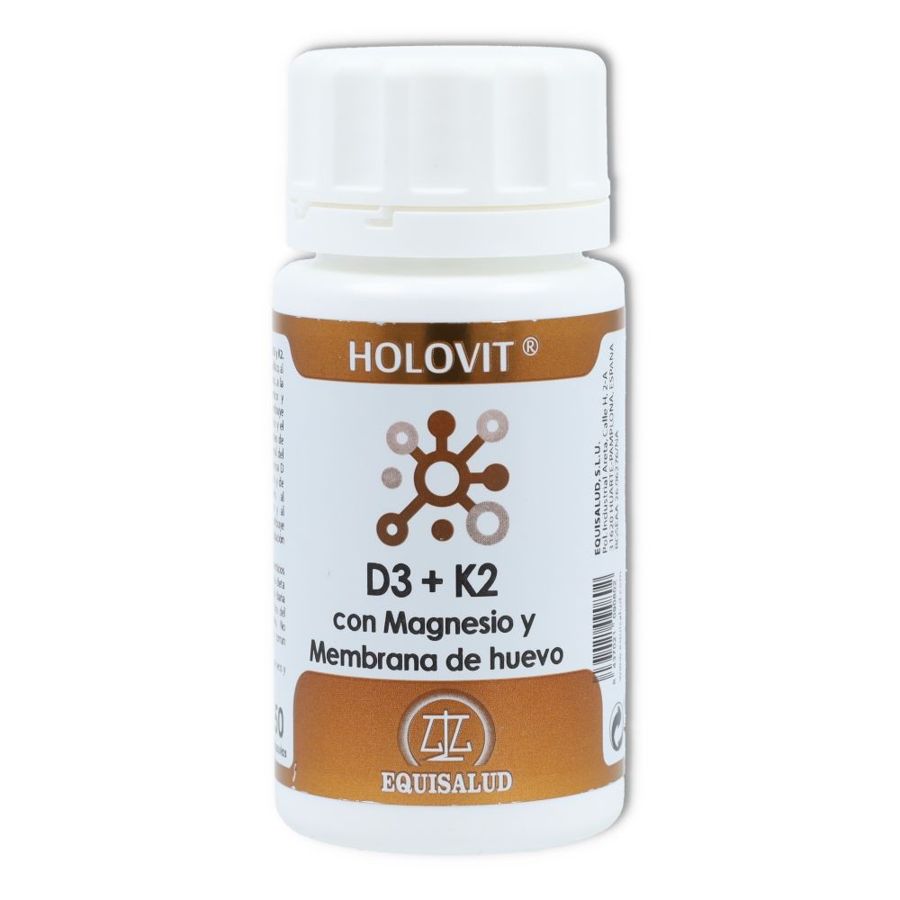 Equisalud Holovit V. D3 + K2 con mg y membrana huevo 50 cápsulas_pharmamherbal