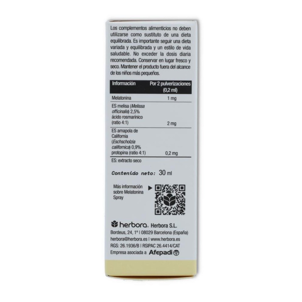 Herbora Pack 2 Botes Melatonina Spray 30 ml 1 Ud 