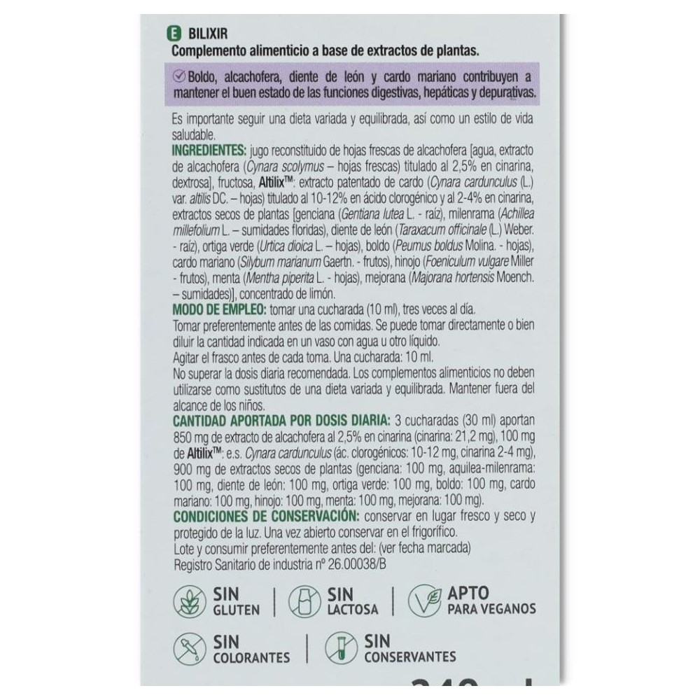 Santiveri Pack 2 Botes Bilixir 240 ml 1 Ud 