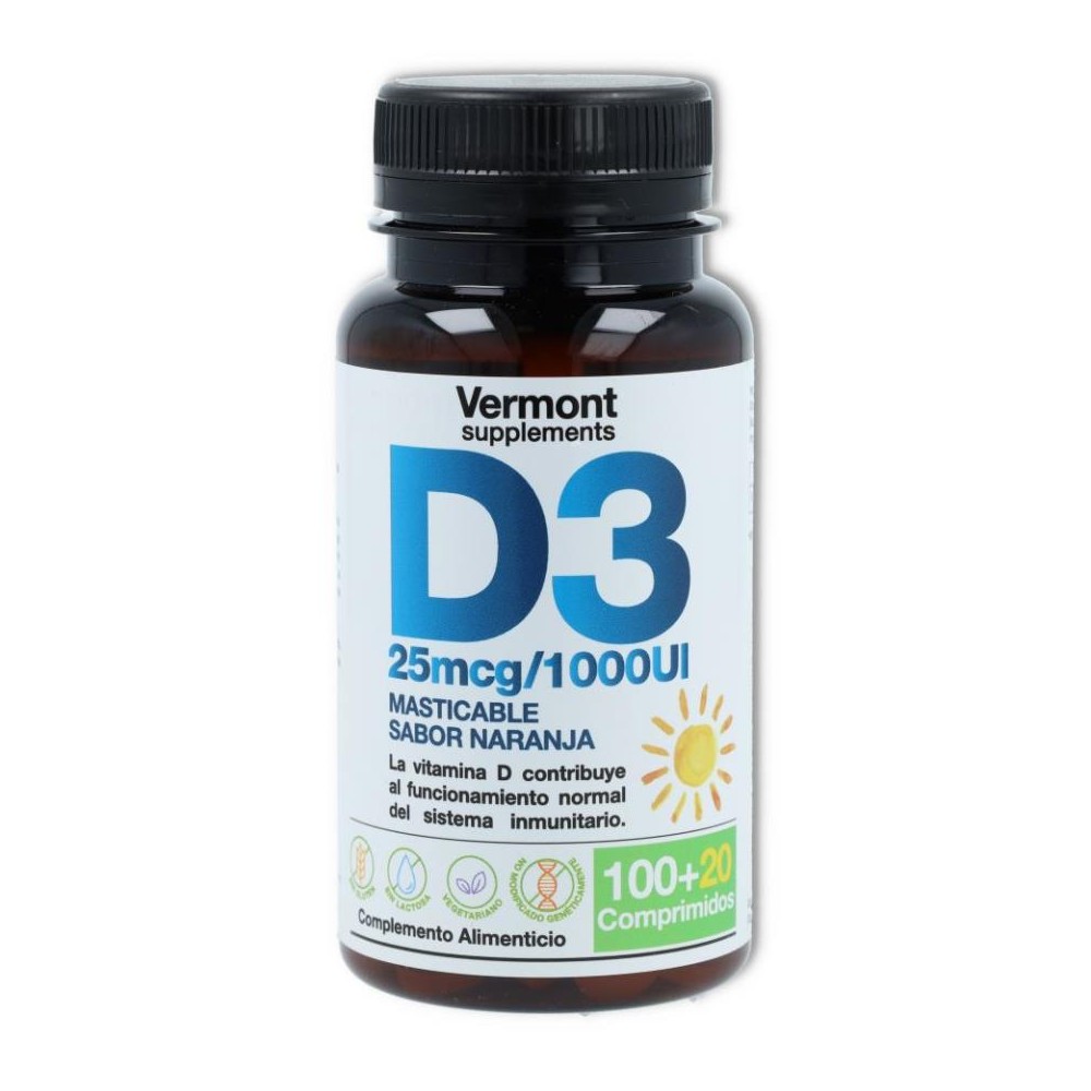 Vermont Vitamina D3 120 comprimidos