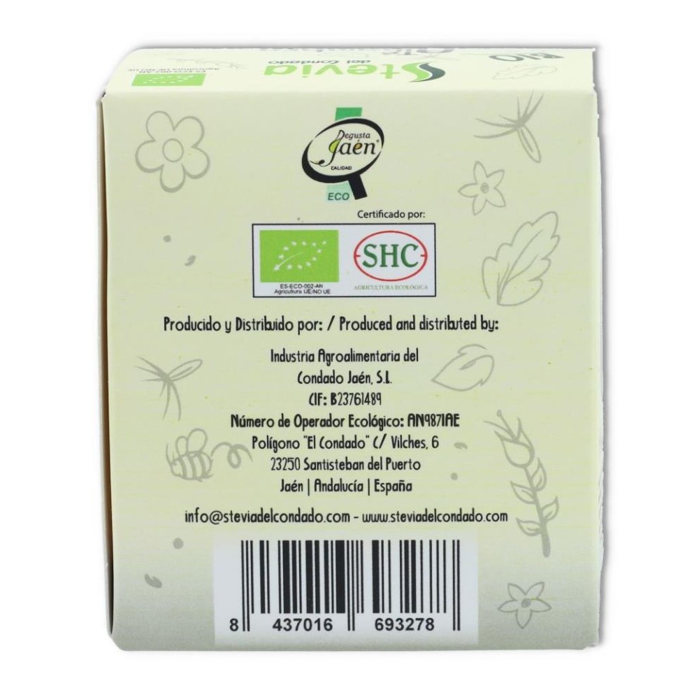 Té Pakistani Bio 15 piramides Stevia del Condado