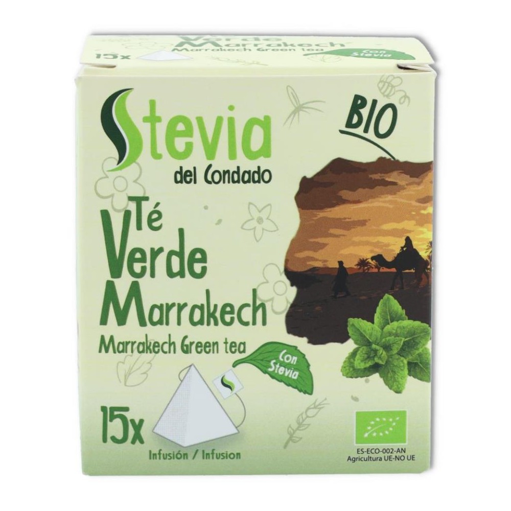 Té Verde Marrakech Bio 15 piramides Stevia del Co