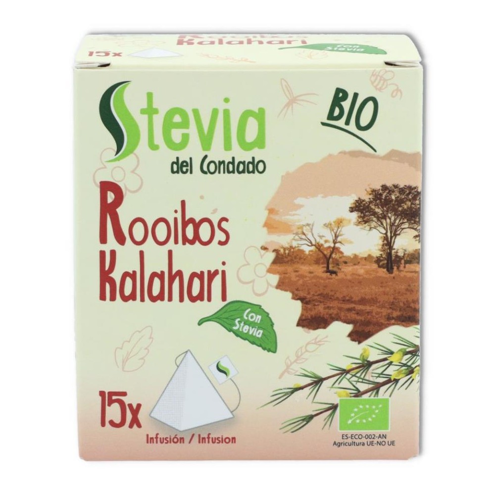 Rooibos Kalahari  Bio 15 piramides Stevia del Cond