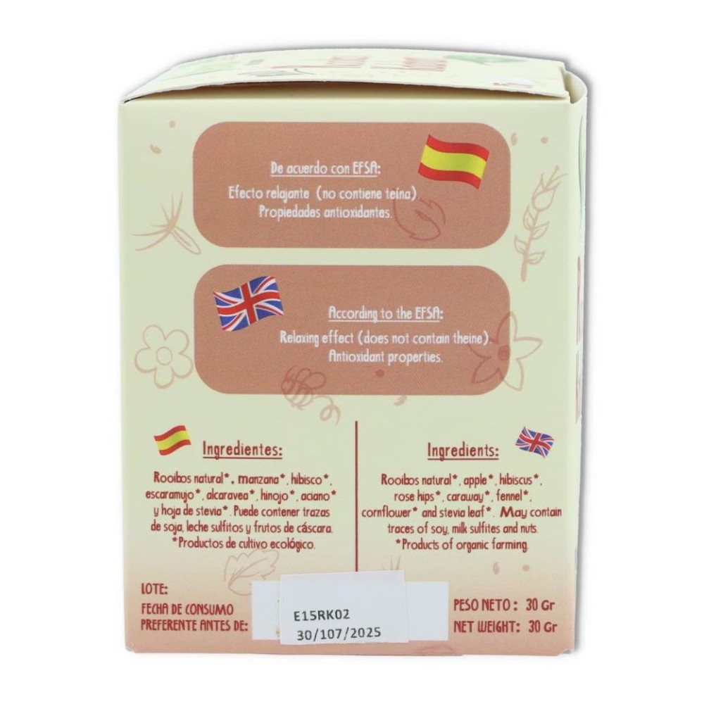 Rooibos Kalahari  Bio 15 piramides Stevia del Cond