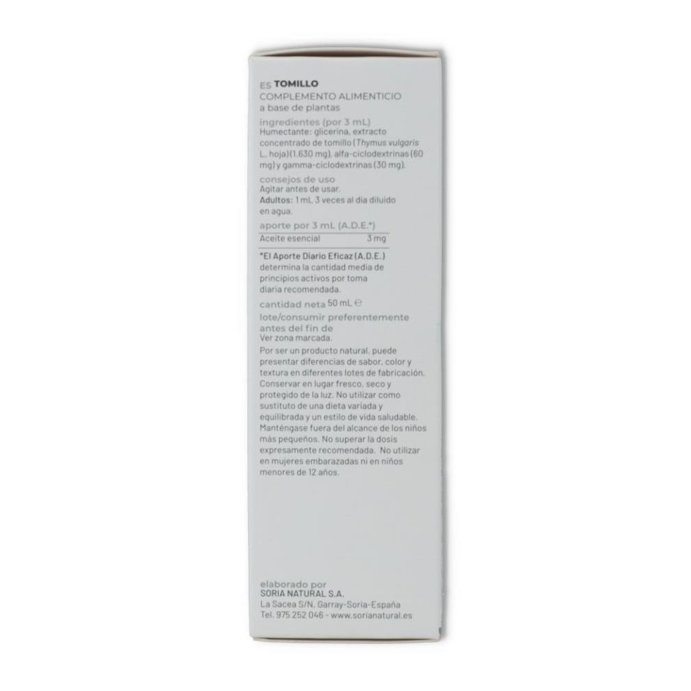 EXTRACTO DE TOMILLO 50 ML SORIA NATURAL