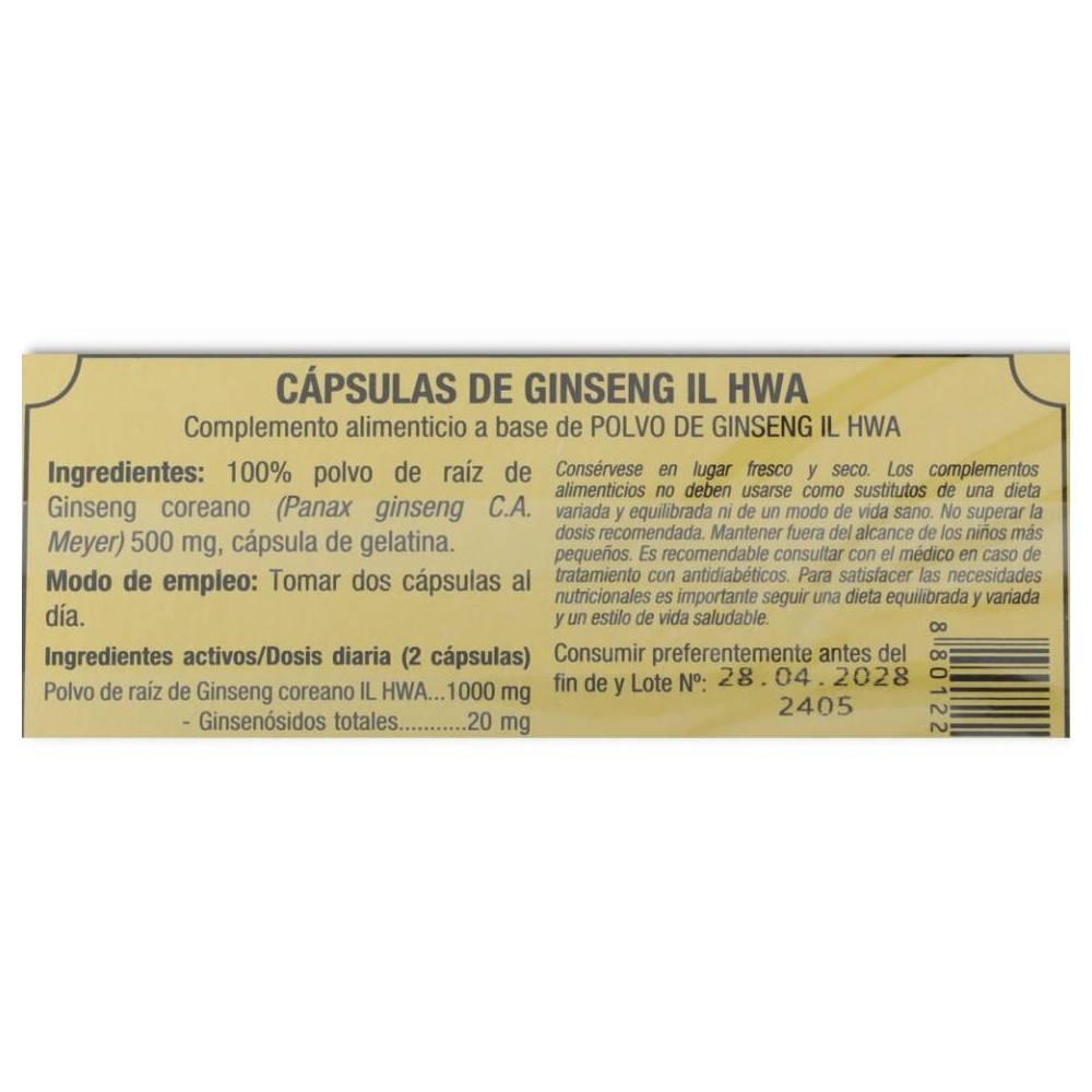Tongil Ginseng 100 cap en Tabletas