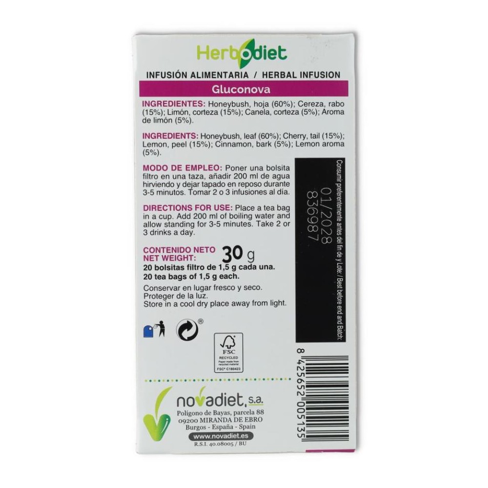 Herbodiet Gluconova 20 filtr Novadiet