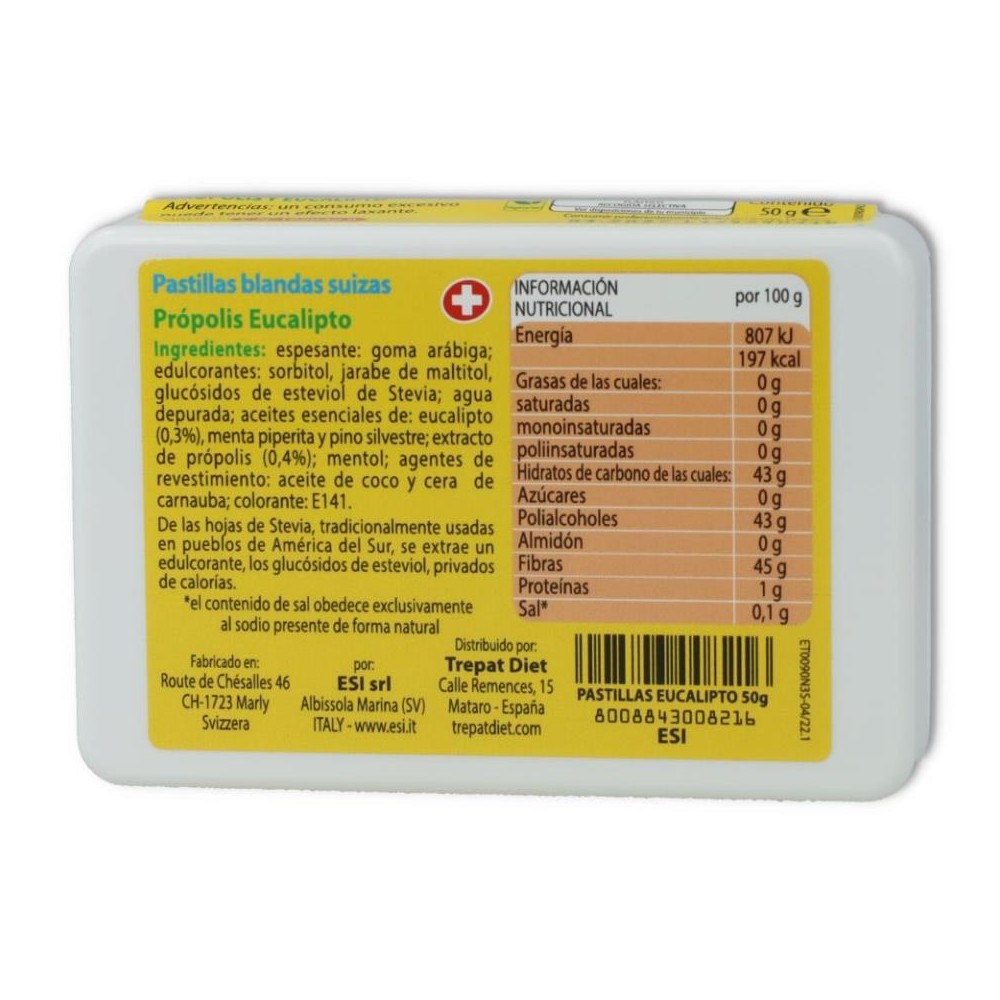 Propolaid Pastillas Suizas Eucalipto 50 gr ESI