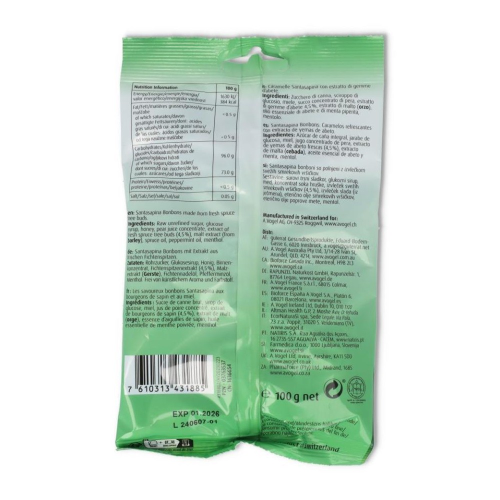 Caramelos Santasapina Bonbons 100 gr Vogel