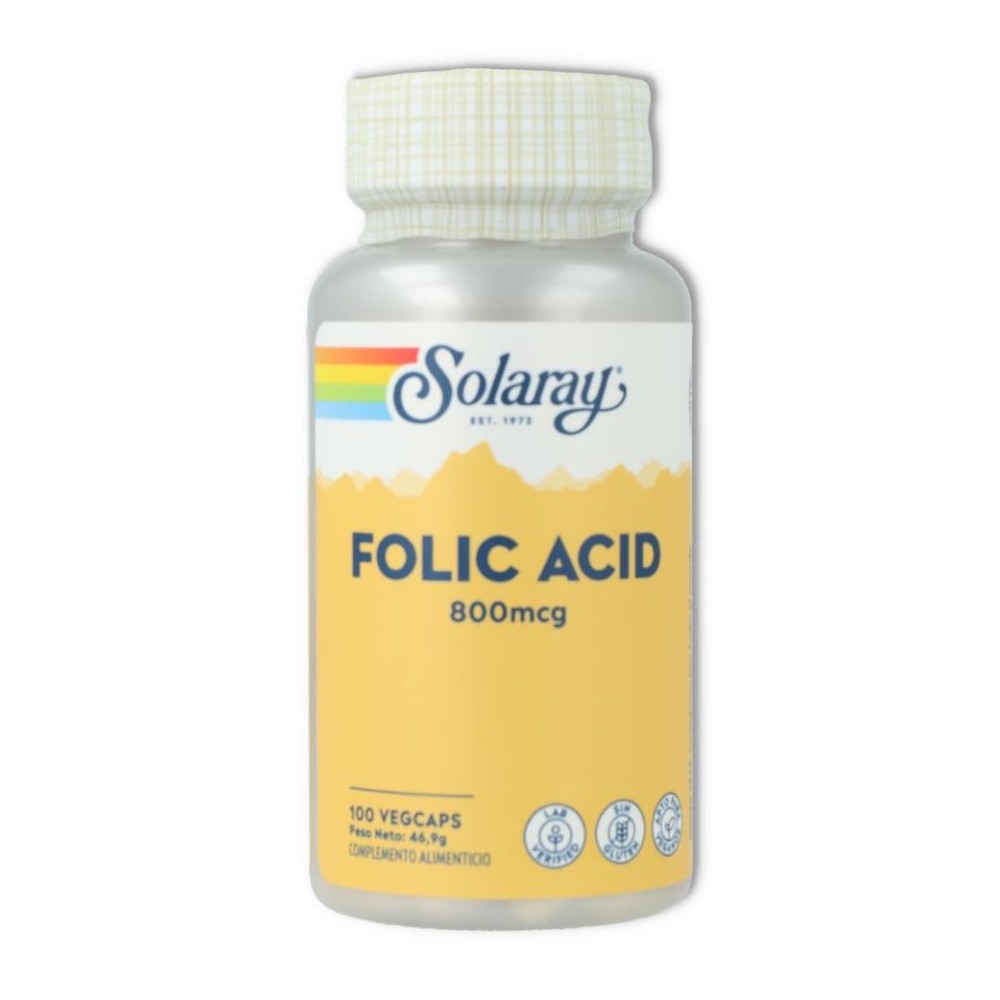 ACIDO FOLICO 800 mcg 100 com SOLARAY