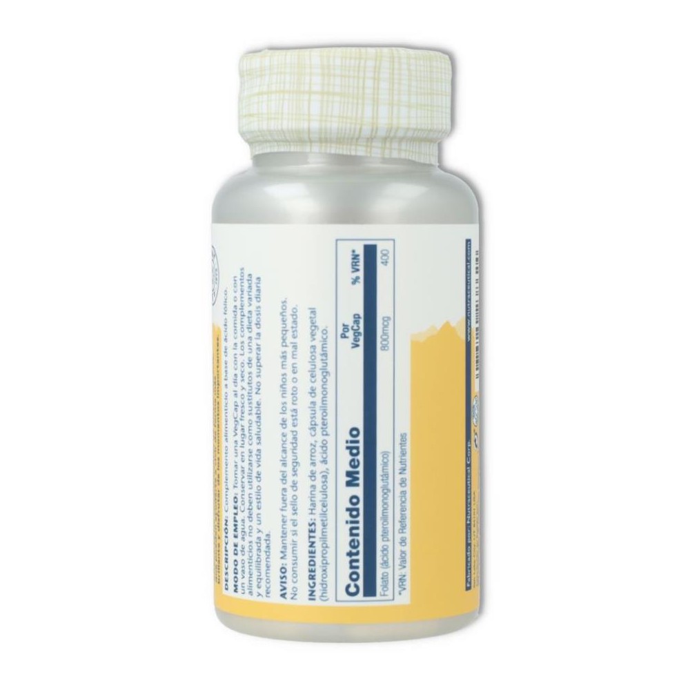 ACIDO FOLICO 800 mcg 100 com SOLARAY