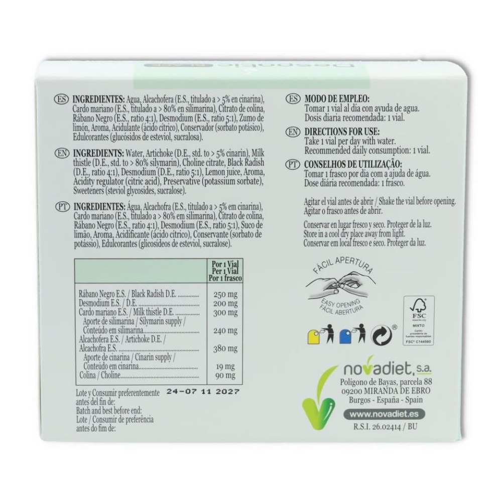 Novadiet Despatic Black 20 viales