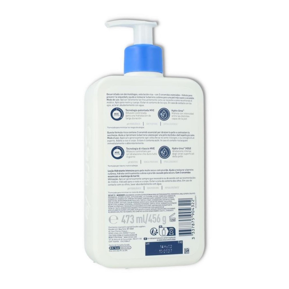 Cerave Loción Hidratacion Intensiva 473 ml 