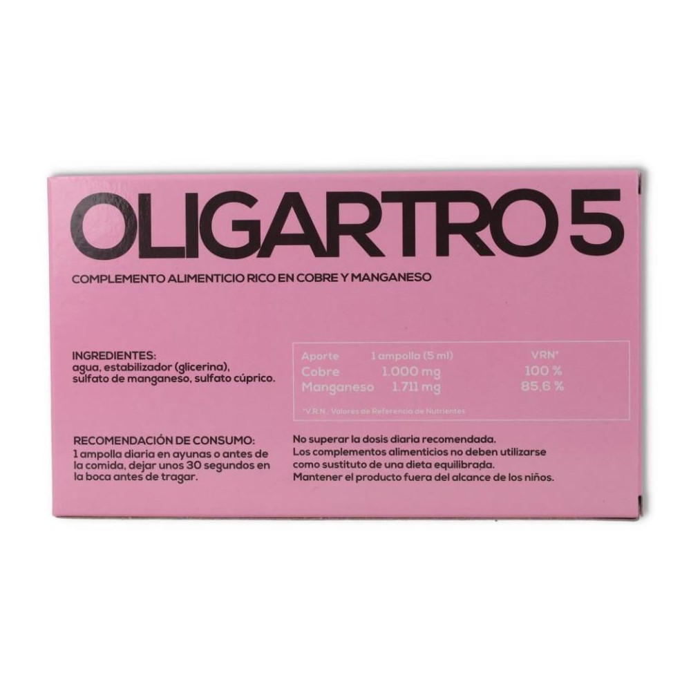 Plantis Oligartro 5 20 amp de 5 ml Cobre y Mangane