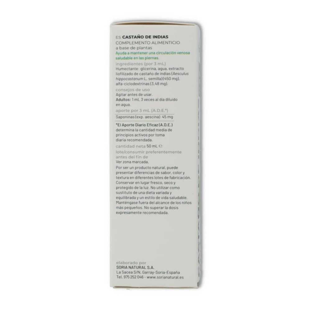 EXTRACTO CASTAÑO DE INDIAS 50 ML SORIA NATURAL