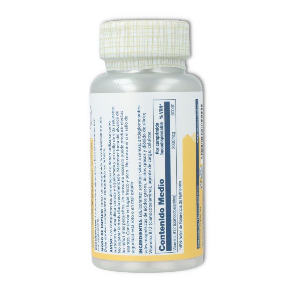 Vitamina B12 2000 MCG Solaray