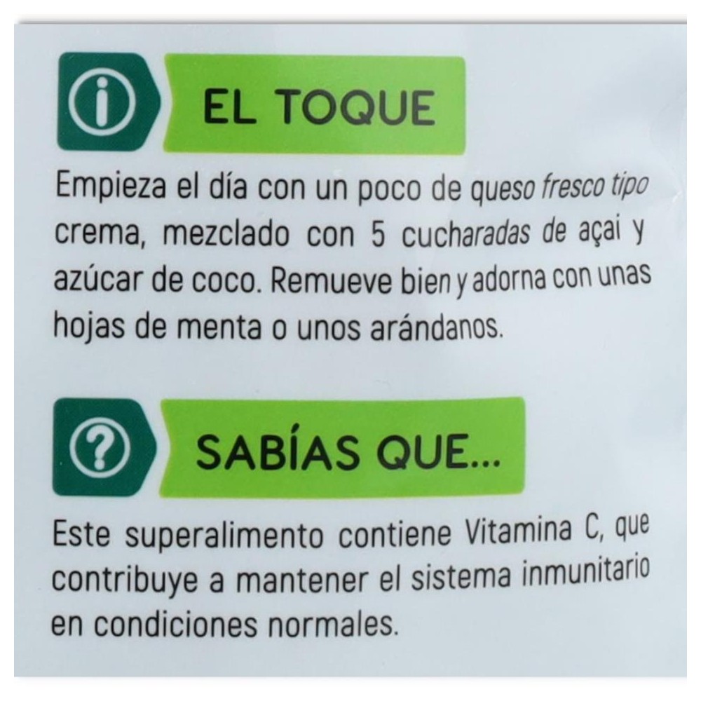 Super Alimento Acai Bio 70 gr Toobio