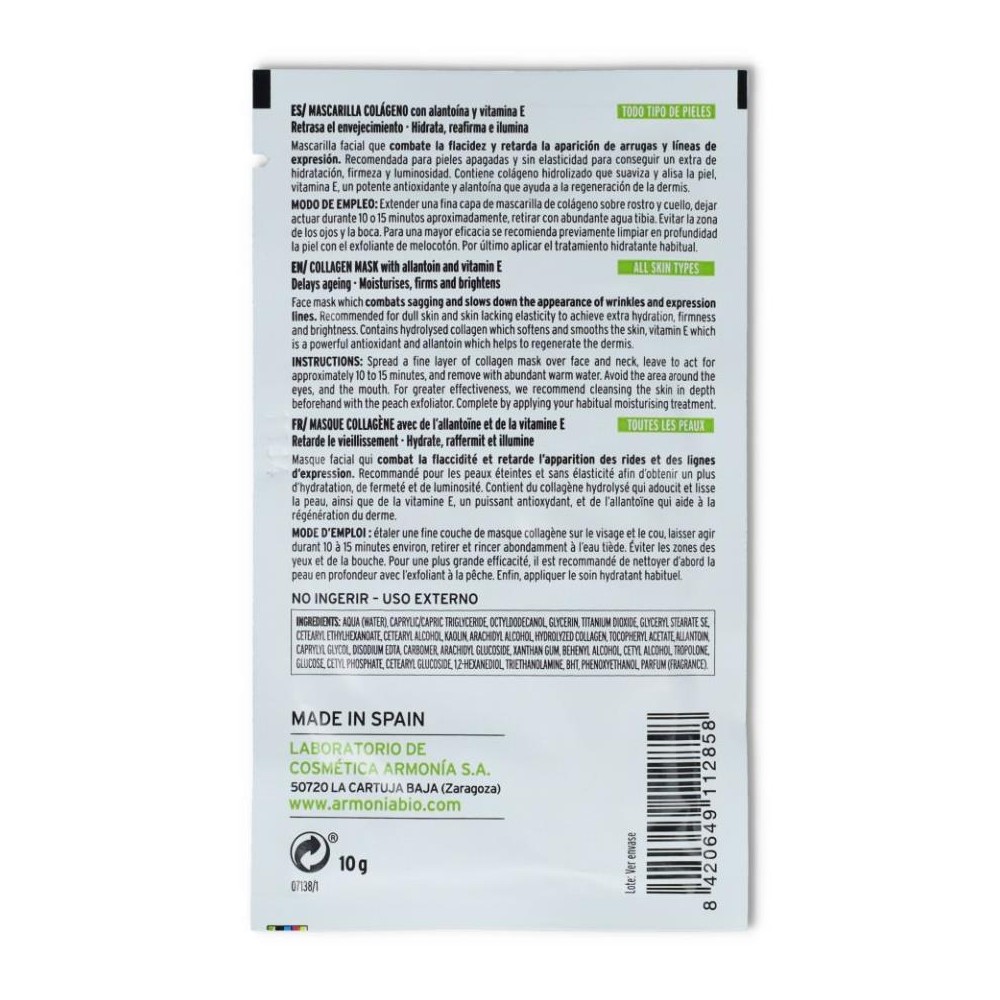 Mascarilla Colageno 10 gr armonia