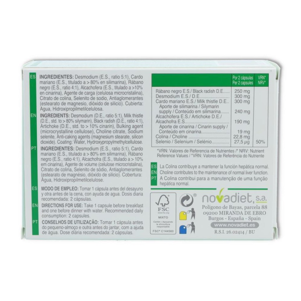 Novadiet Despatic Black 60 cápsulas