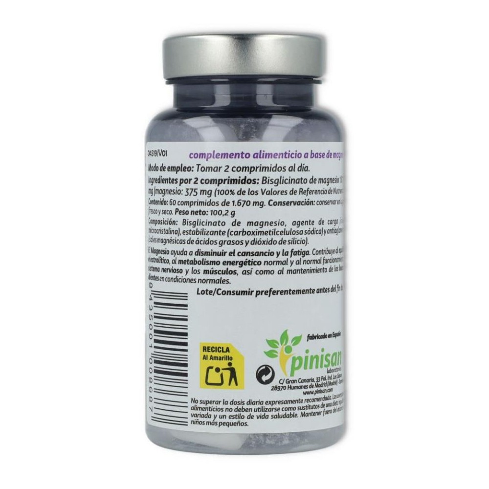 Pinisan Bisglicinato de Magnesio 60 comprimidos 