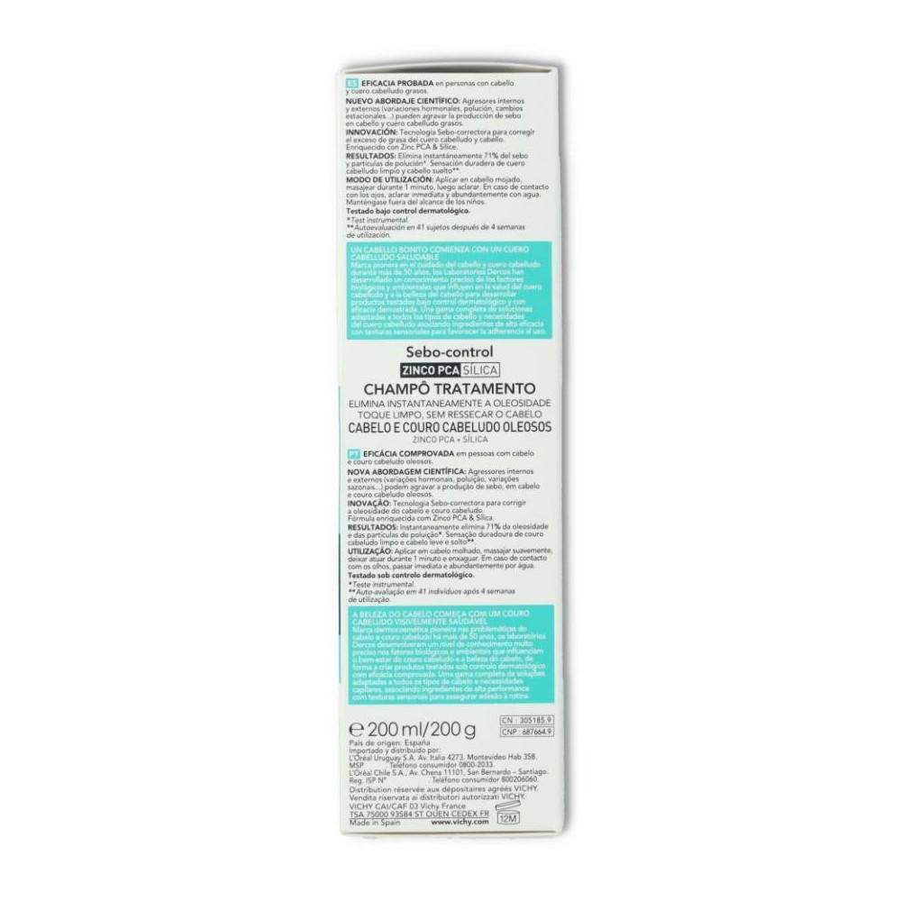 Dercos Champu Sebo Control 200 ml Vichy