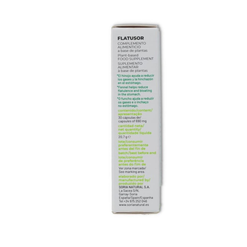 Flatusor Accion Retardada 30 cap Soria Natural