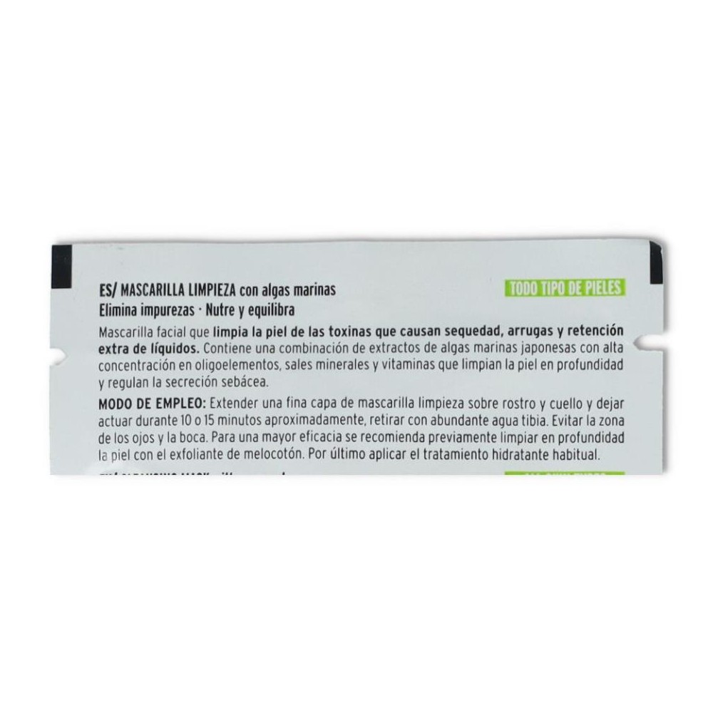Mascarilla Limpieza algas 10 gr armonia