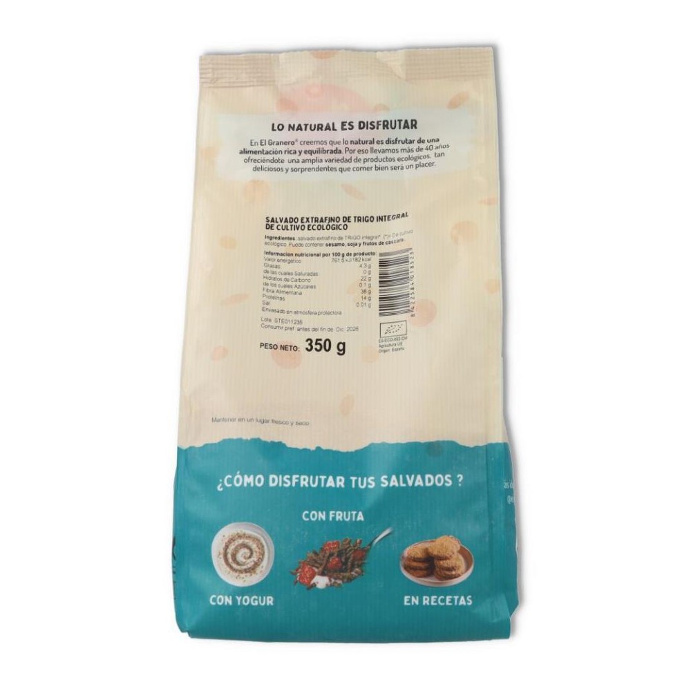 El Granero Salvado Trigo Extrafino Bio 350 gr