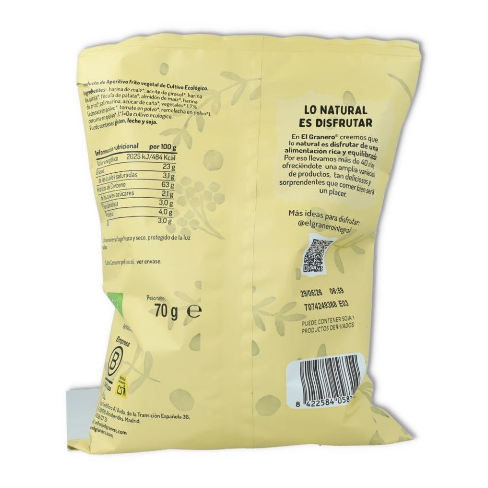 Palitos Vegetales Bio 70 gr El Granero