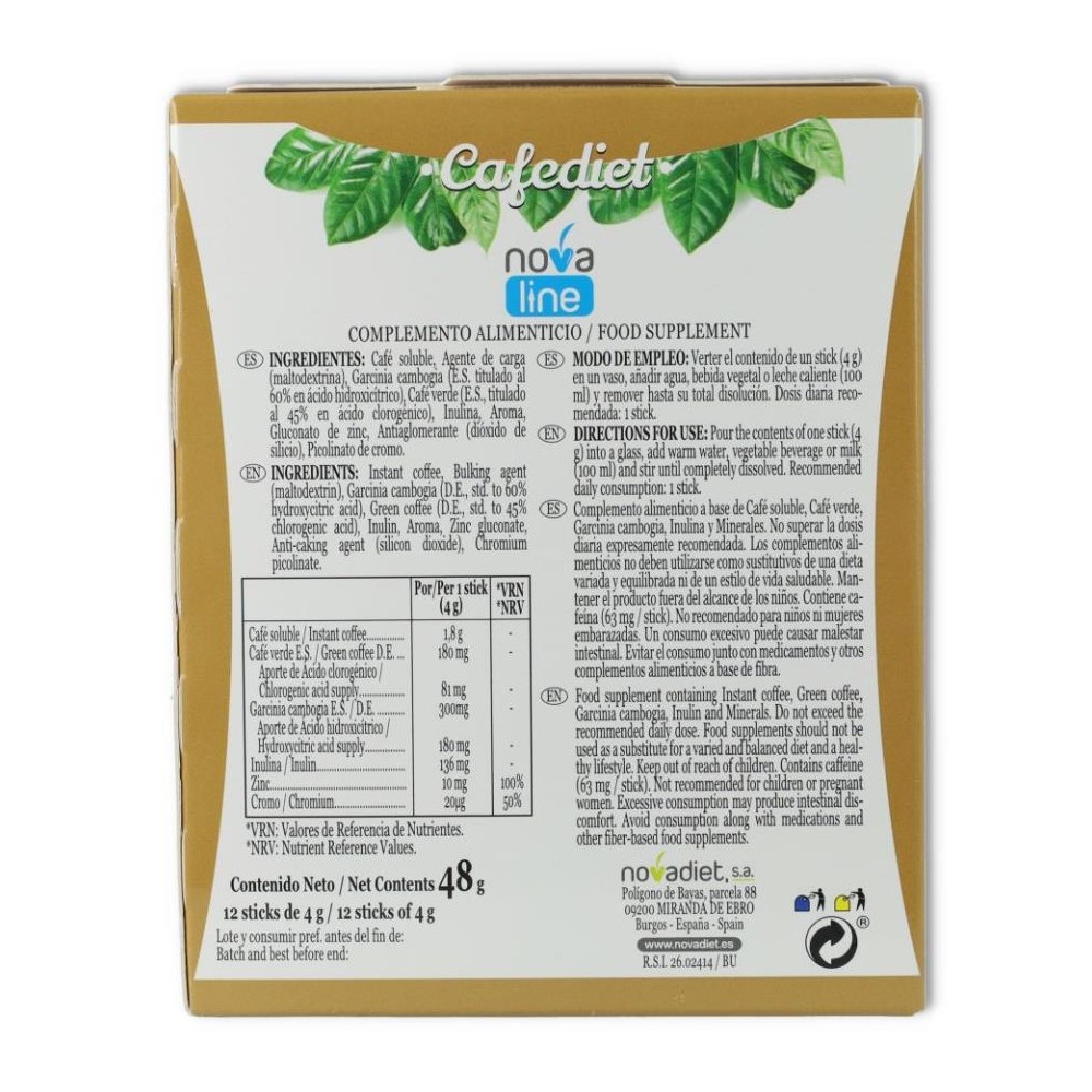 Novadiet Cafediet 12 sticks