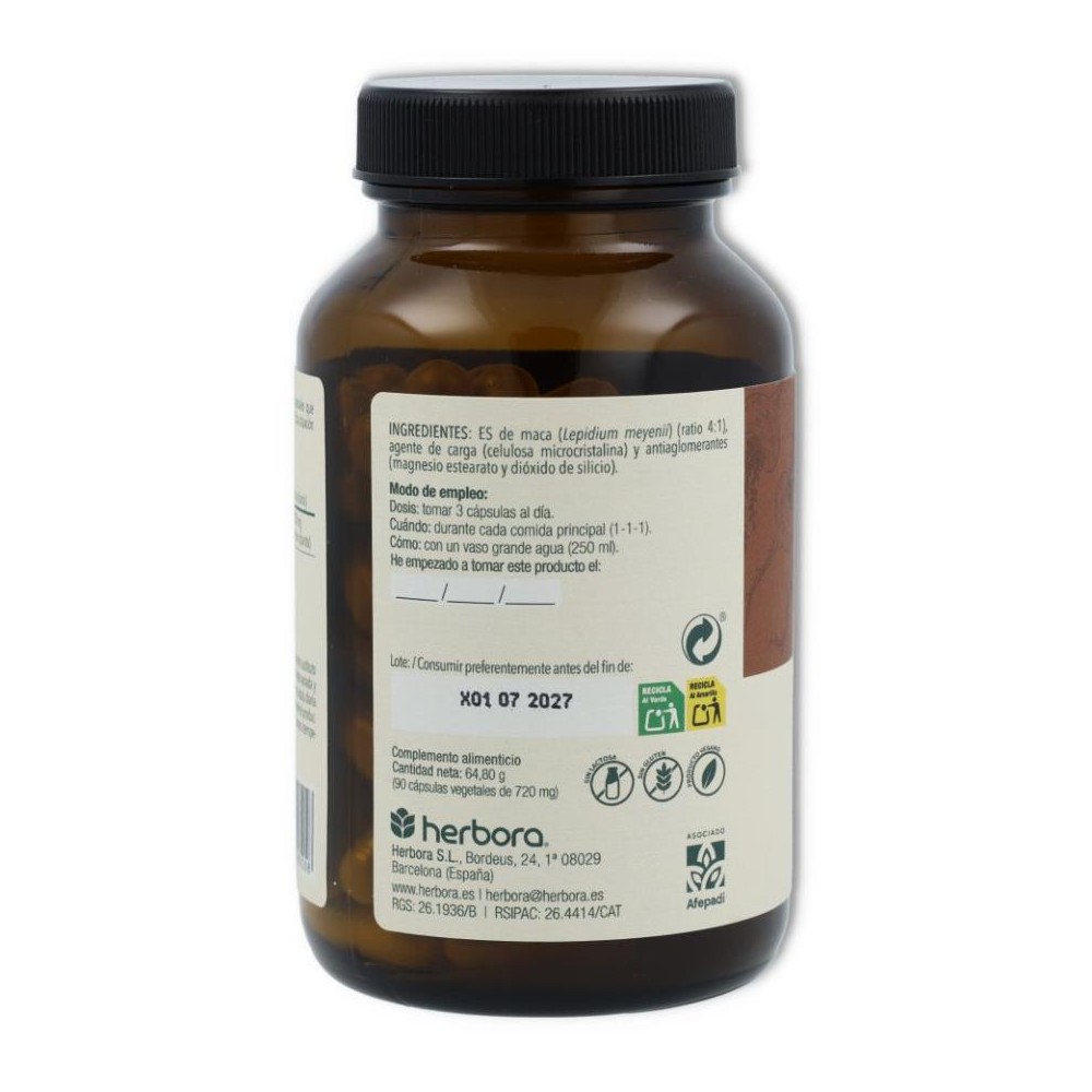Herbora Maca 90 cápsulas 