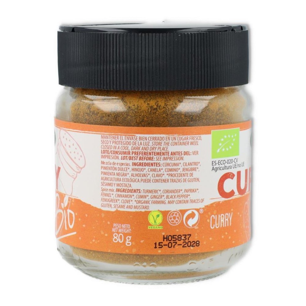 Especia Curry Bio 80 gr Artemis