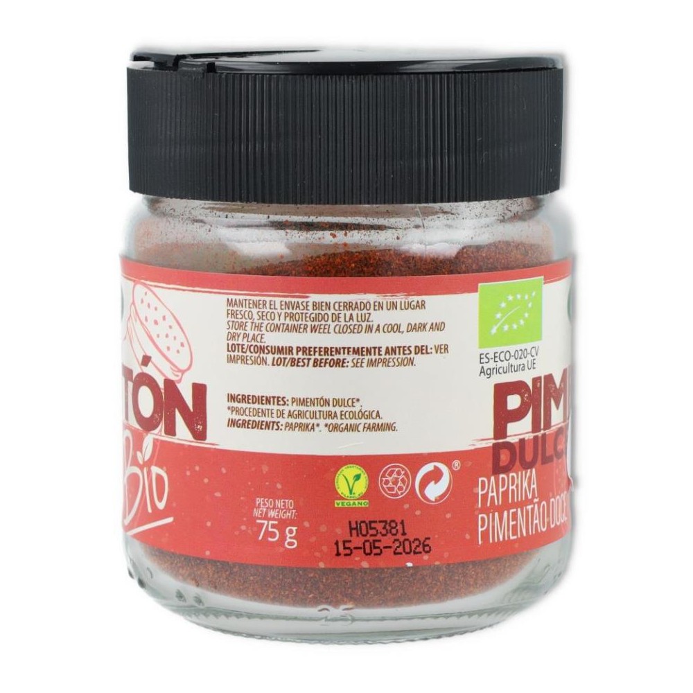 Pimenton Dulce Bio 75 gr Artemis