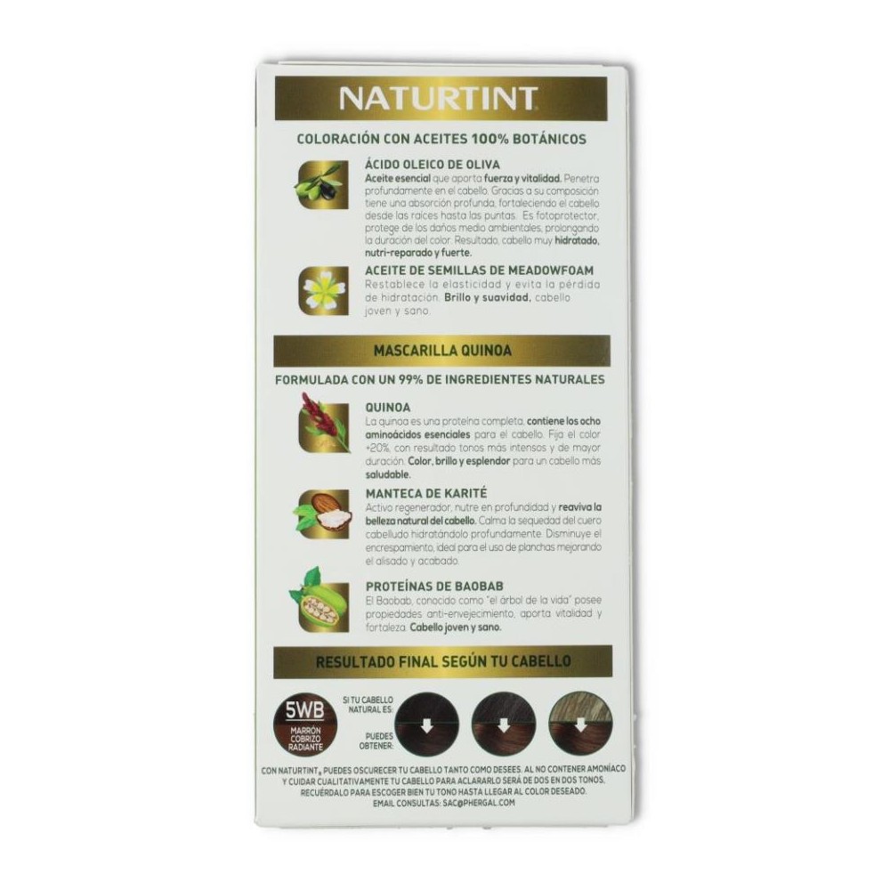 Tinte Naturtint 5WB Marron Cobrizo Radiante 170 ml