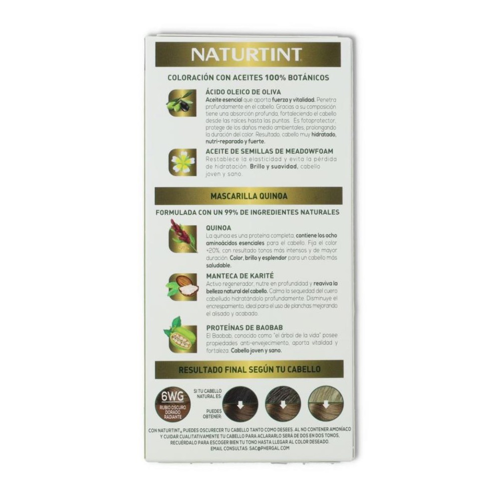 Tinte Naturtint 6 WG Rubio Oscuro Dorado 170 ml