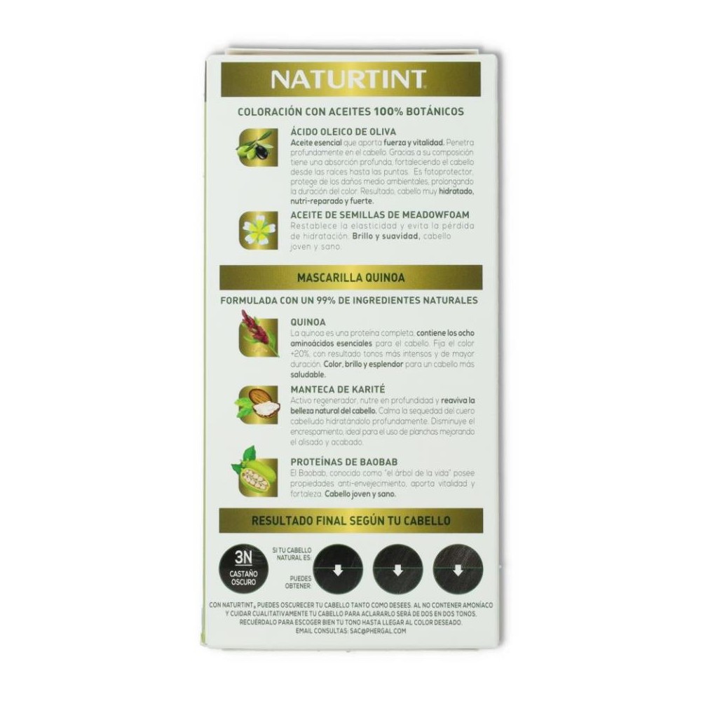 Naturtint Tinte 3 N Castaño Oscuro 170 ml
