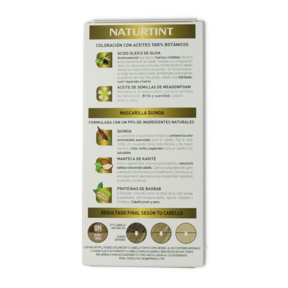 Tinte Naturtint 8 N Rubio Trigo 170 ml 