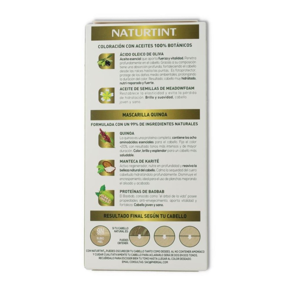 Tinte Naturtint 9 N Rubio Miel 170 ml
