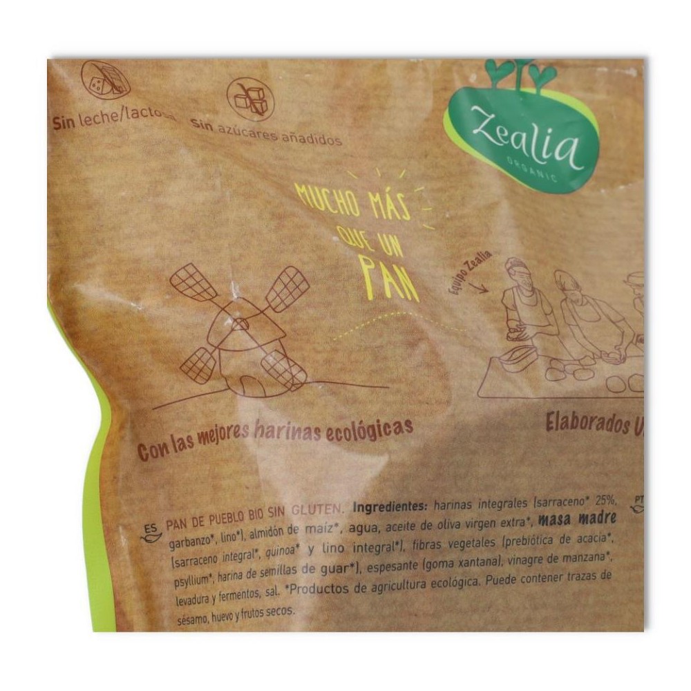 Pan de Pueblo Sarraceno S/G Zealia 330 gr 