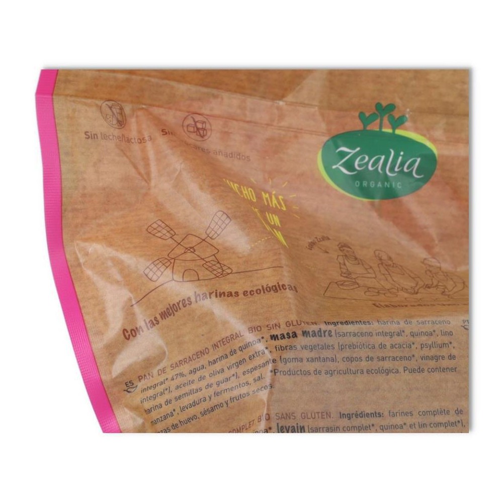 Pan Integral Trigo Sarraceno Bio 330 gr Zealia