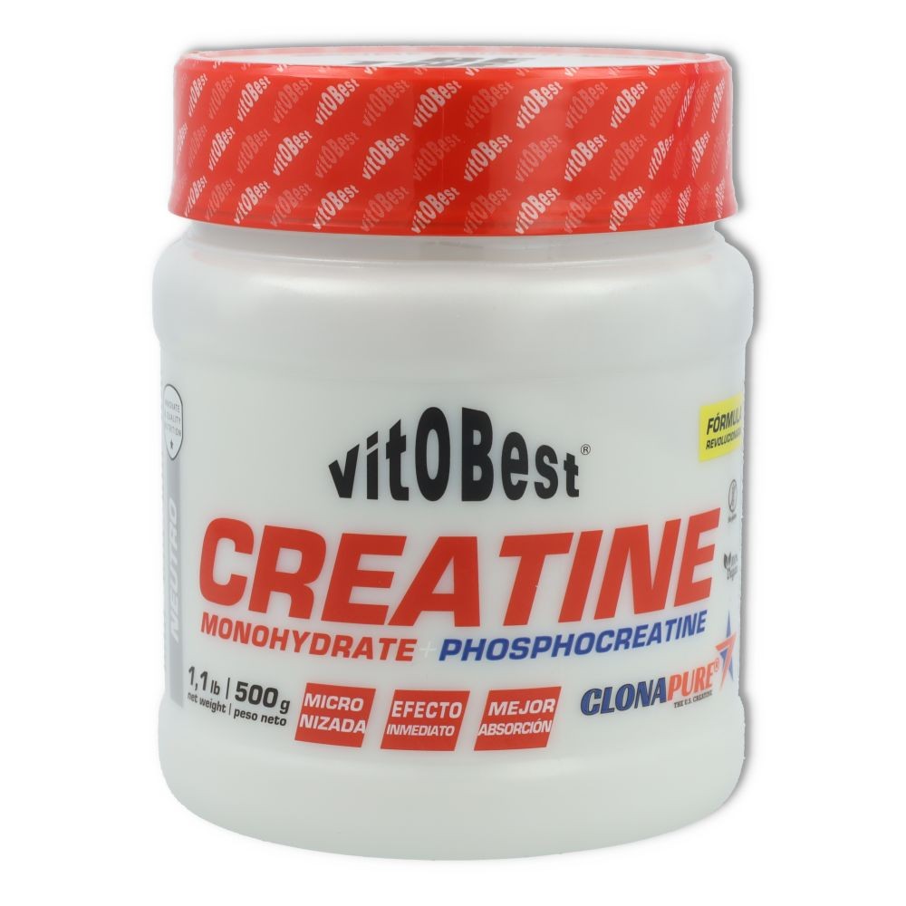 Creatina Clonapure de Vitobest 500g - Monohidrato para Fuerza