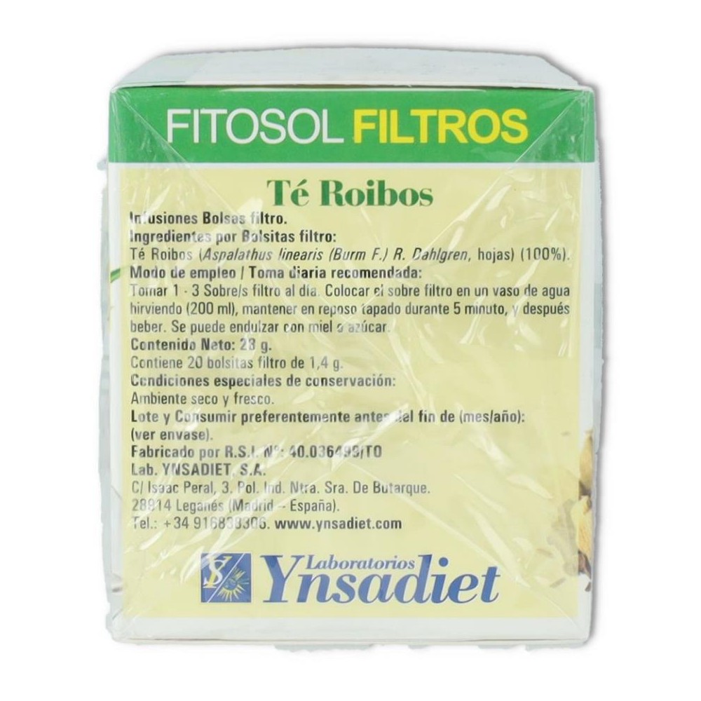 Infusion Te Roibos 20 filtros Ynsadiet