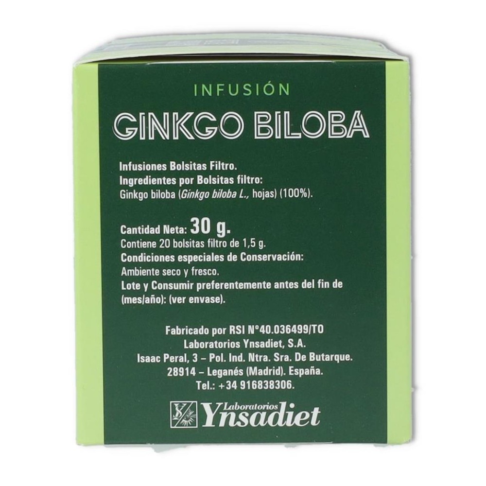 Infusion Ginkgo Biloba 20 filtros Ynsadiet