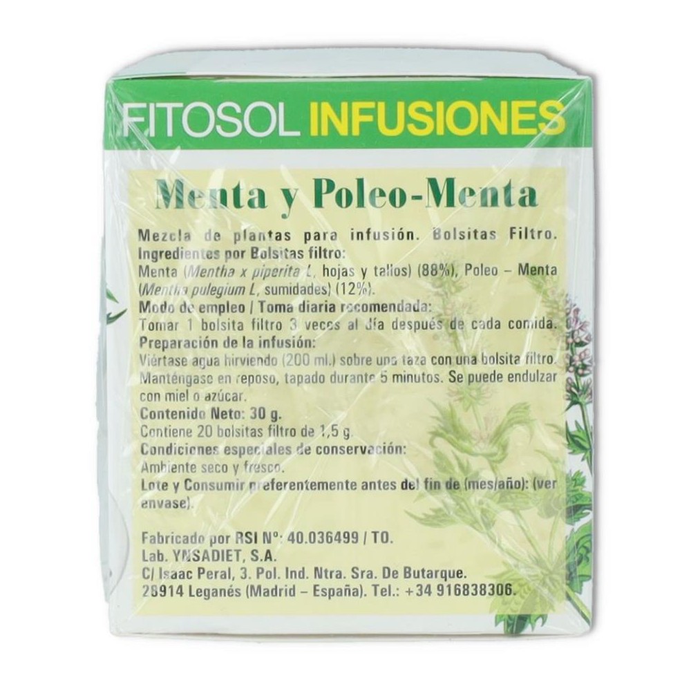 Infusion Menta Poleo 20 filtros Ynsadiet