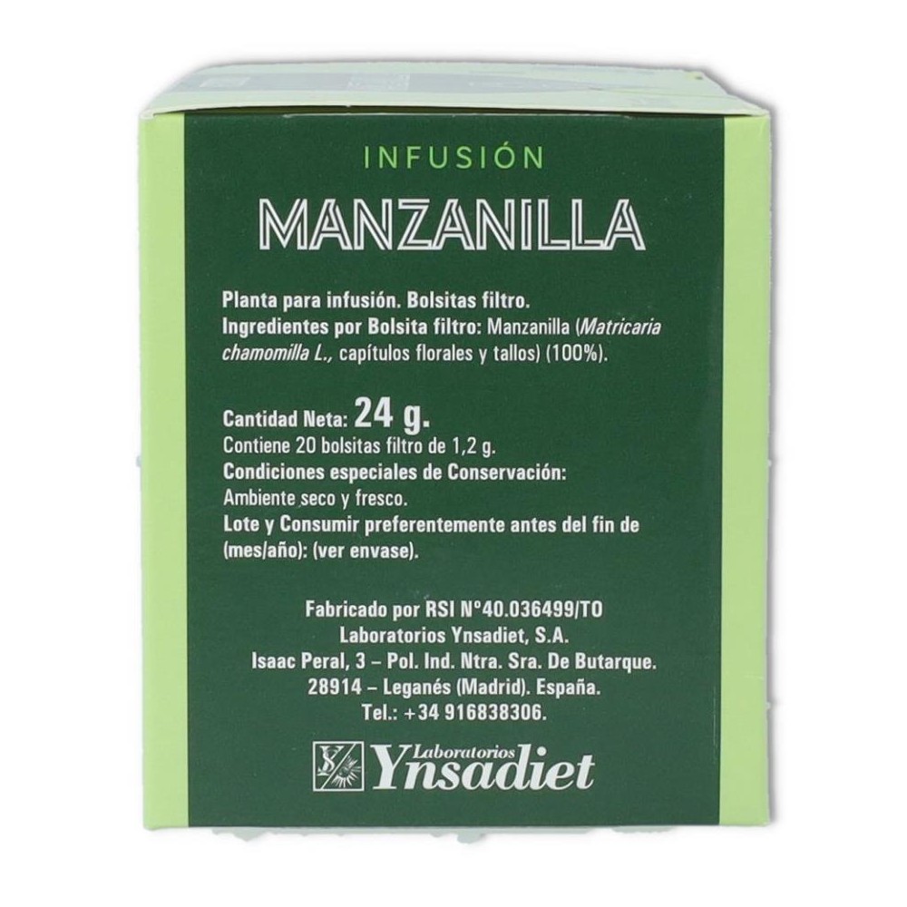 Infusion Manzanilla 20 filtros Ynsadiet