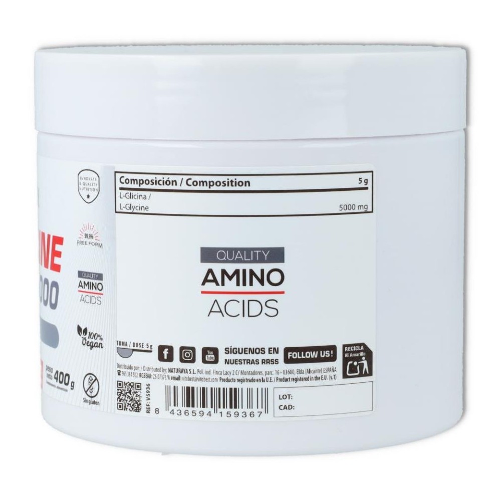 Vitobest L-Glycine 5000 Powder 400 gr Neutro