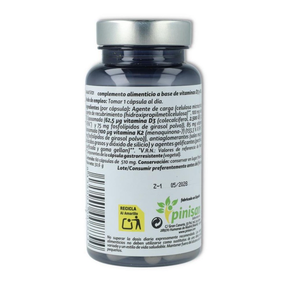Pinisan D3 K2 Liposomadas 60 cap