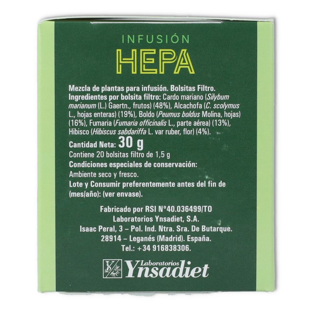 Infusion Hepa 20 filtros Ynsadiet