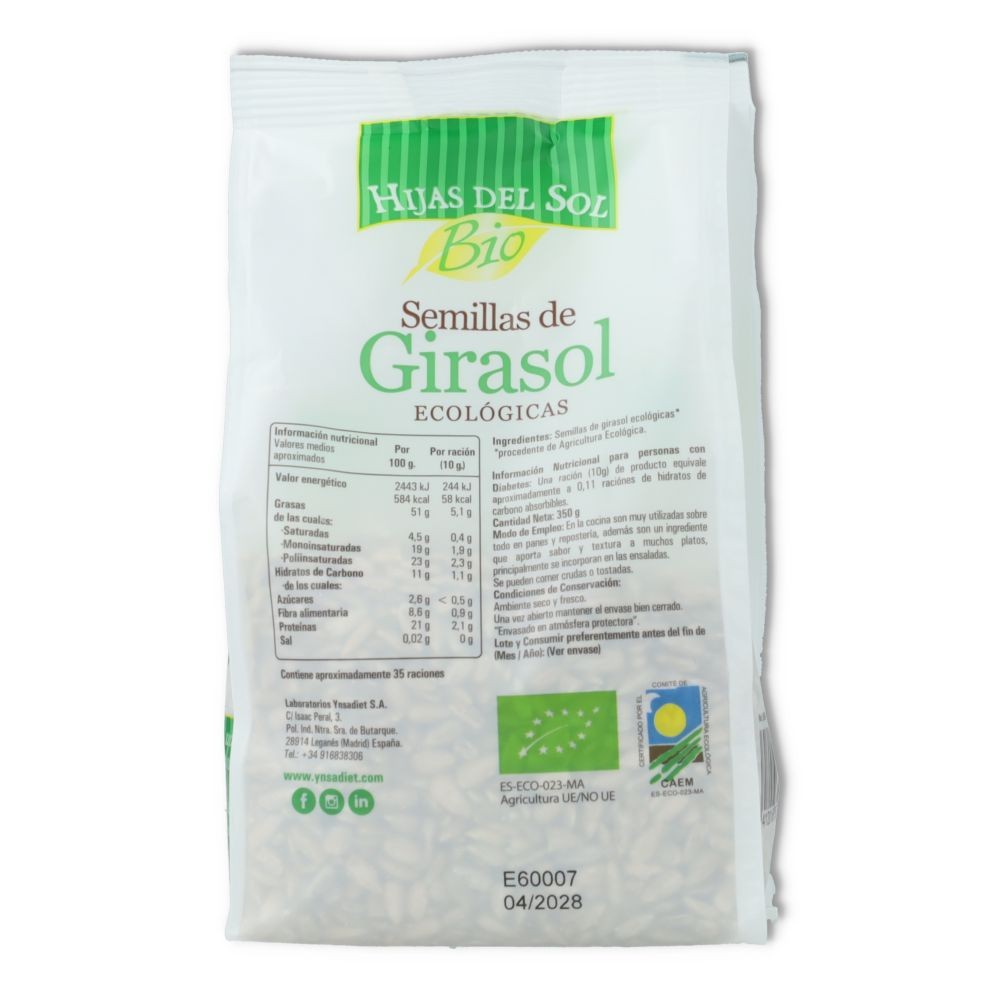 Ynsadiet Hijas del Sol Semillas de Girasol 350 gr